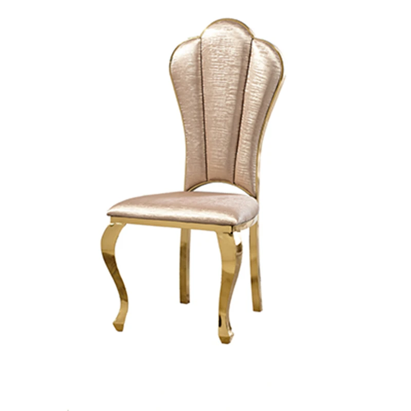 Обеденный стул из нержавеющей стали для отеля роскошная модная металлическая