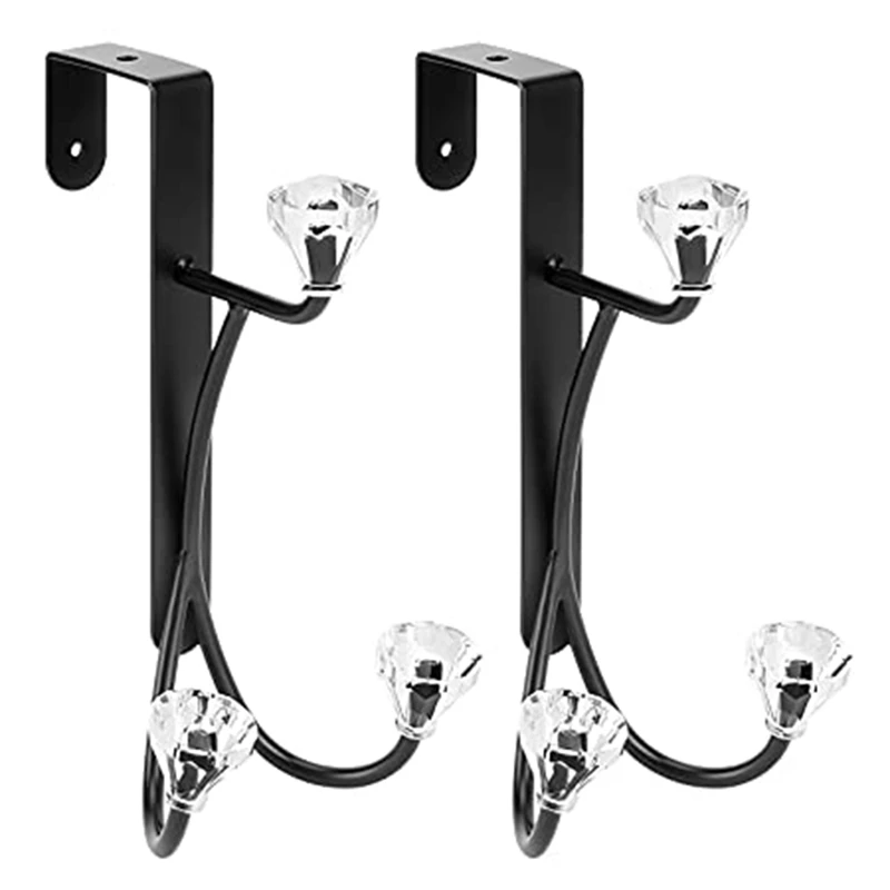 

Over the Door Hooks for Hanging,2 Packs Coat Rack Organizer with Hook, Back of Door Storage Hanger for Bathroom,Bedroom