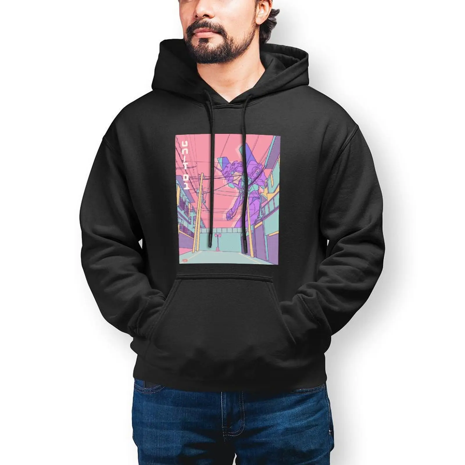 

Anime Hoodie Cool Long Sleeve Cotton Hoodies Mens Warm Outdoor Pullover Hoodie Oversized