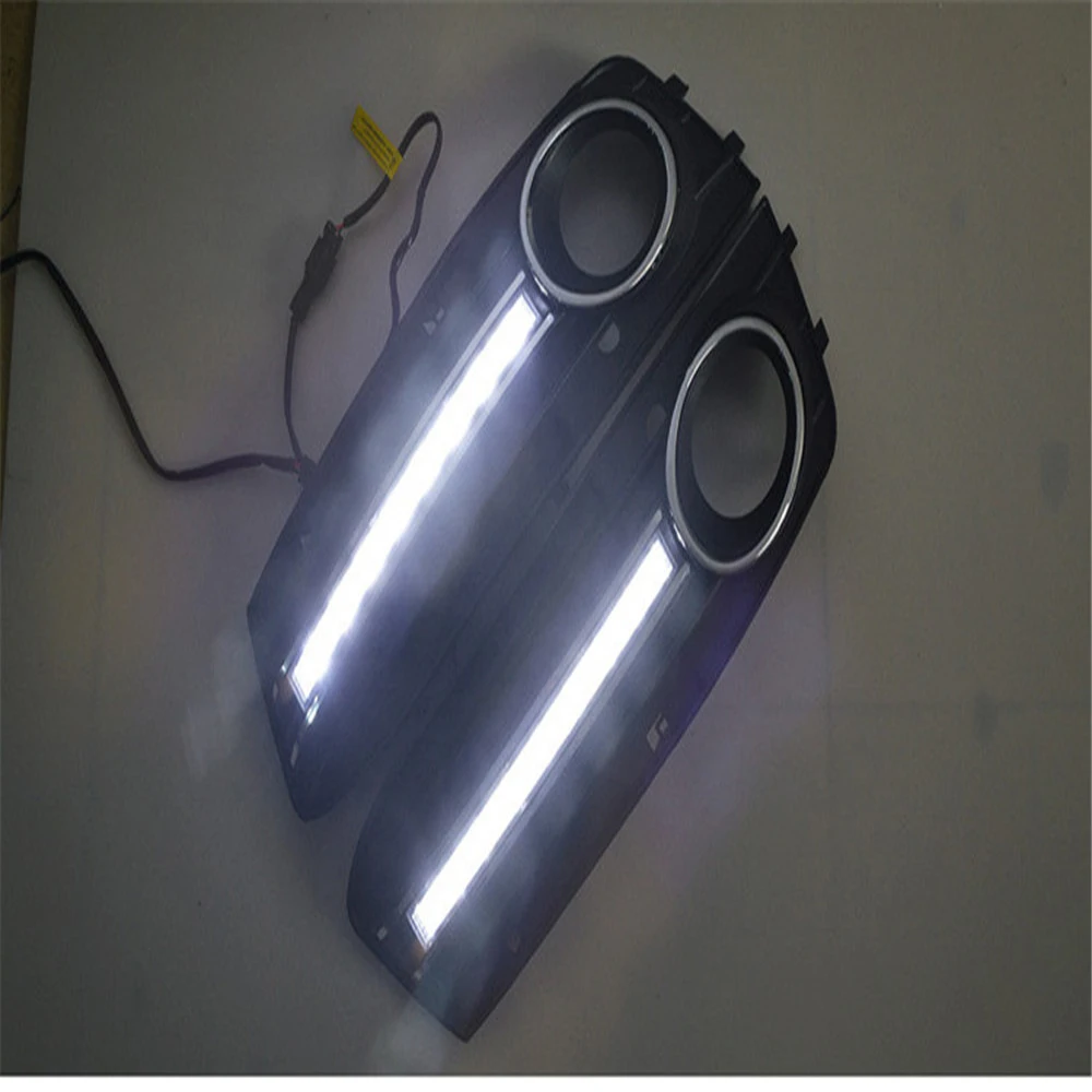 

1 Pair Super bright Brand new style 12v led car DRL daytime running lights with fog lamp hole for Audi A4 2009 2010 2011 2012