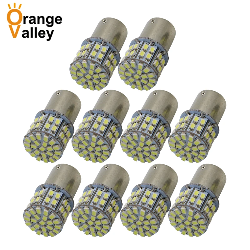 10 шт. BA15S P21W S25 1156 50 SMD 1206 DC 12V 24V 3020 светодиодные автомобильные тормозные задние