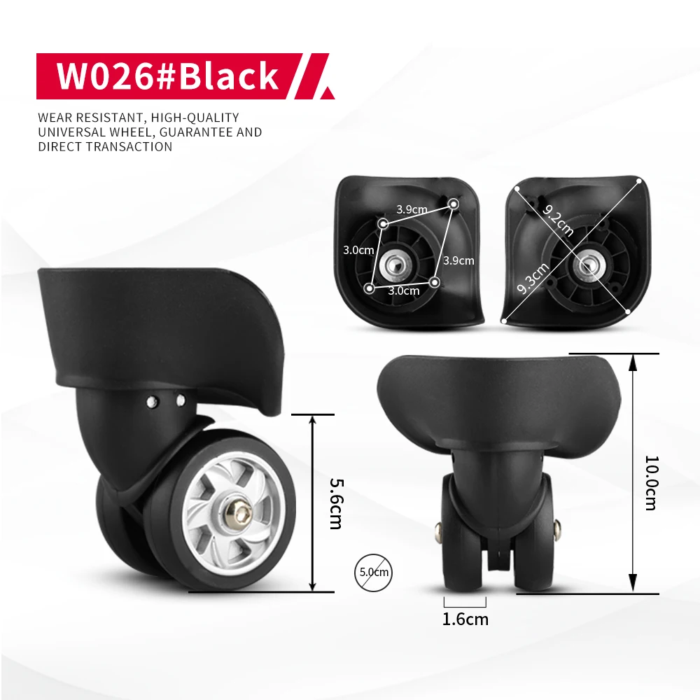 DiLong W026 Luggage Wheel Replacement Accessories Universal Wheel Luggage Trolley Case Silent Pulley Roller Travel Case Caster