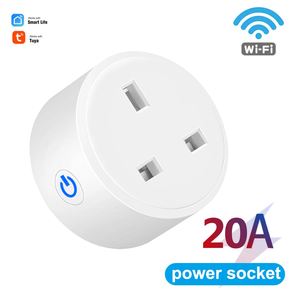 

WiFi умная вилка Bluetooth-совместимая Беспроводная розетка с пультом дистанционного управления для водонагревателя кондиционера штепсельная в...