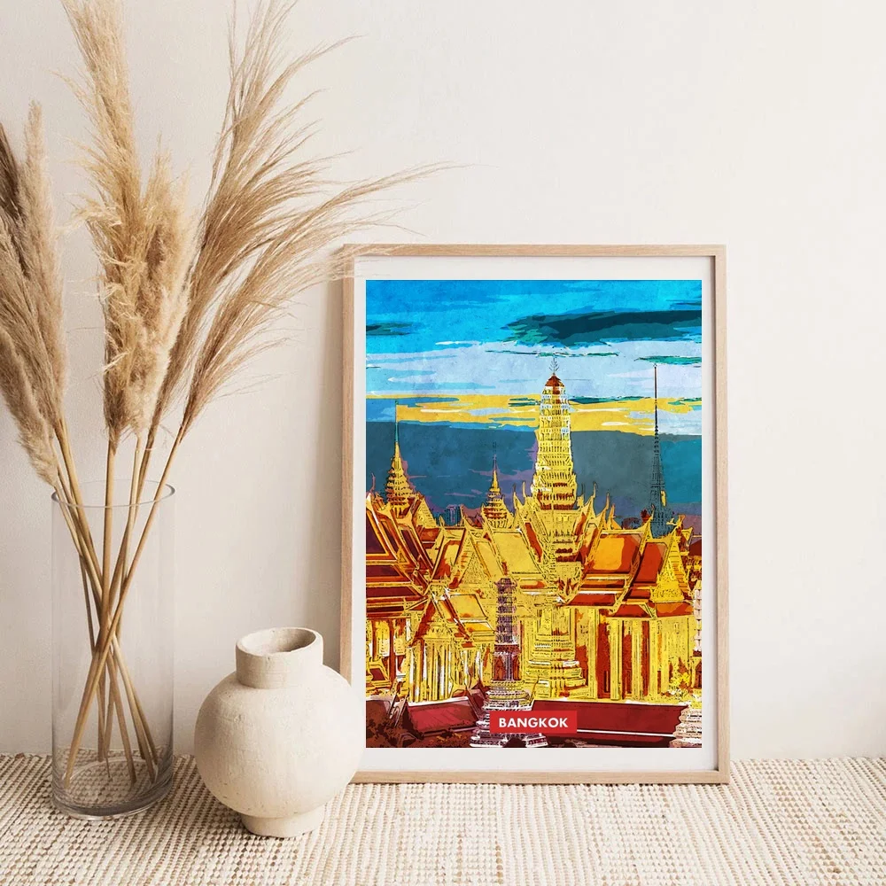 

Тайланд, Бангкок, город скилин, масляная живопись, стиль, абстрактное искусство, город, путешествия, карта, плакат