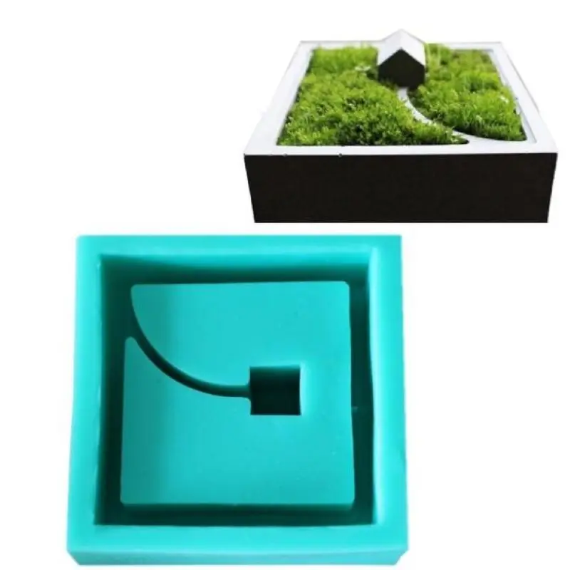 3D стили цементный цветочный горшок силиконовый бетон квадратный Круглый с