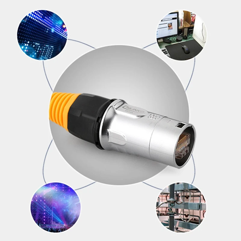 Сетевые водонепроницаемые соединители IP67 RJ45/Ethernet RJ45 водонепроницаемый штекер +