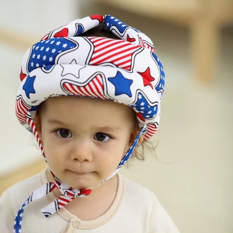 Baby Hat Cotton Boy Girl Safety Helmet Adjustable Protective Cap Summer Walk Head Security&ampProtection Kids Newborn | Детская одежда