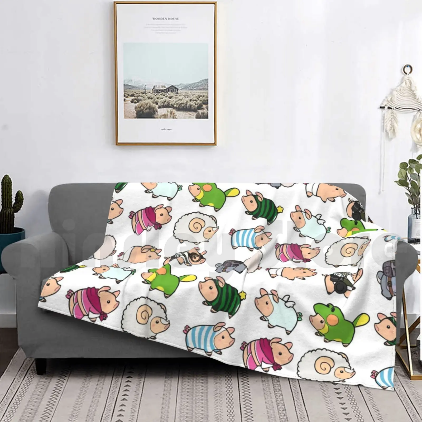 Одеяло для дивана кровати путешествий кошки монстр Хань монхун Mhw