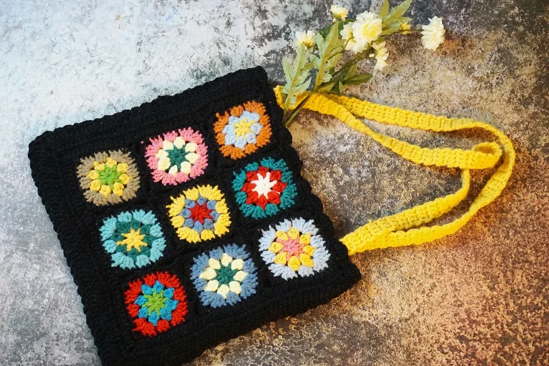 

Crochet handbag handmade women seaside handbag for travel holiday