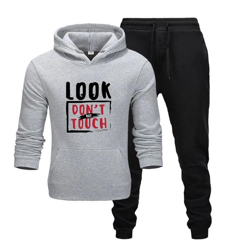Мужской спортивный костюм из двух предметов толстовка с капюшоном и штаны |
