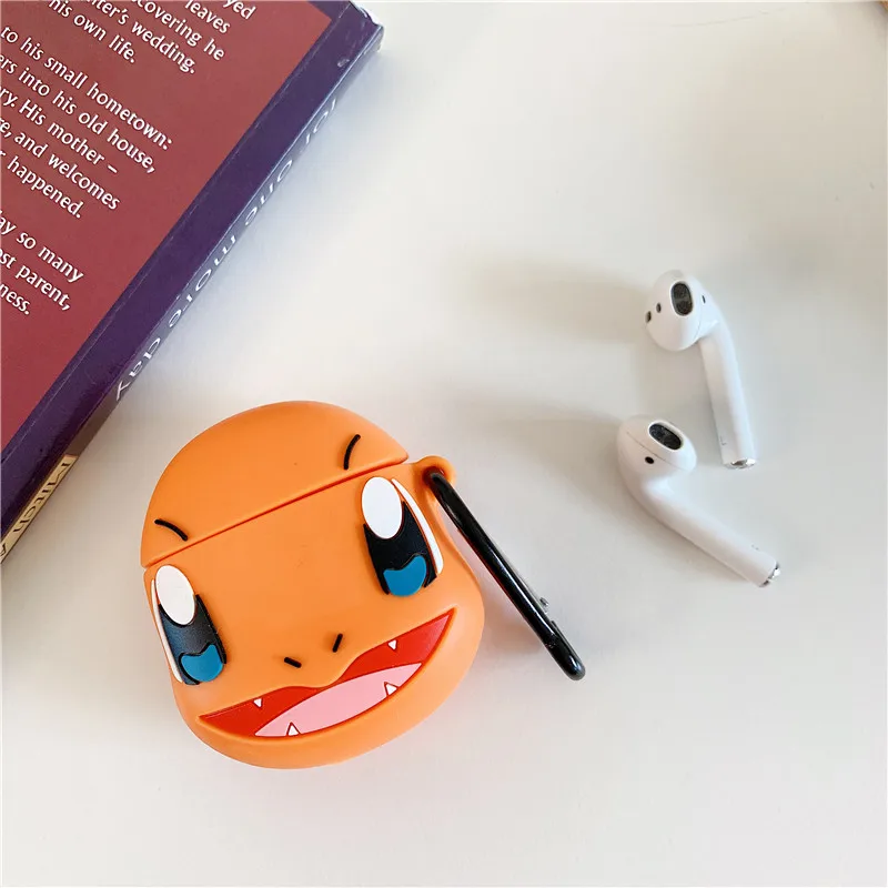 1 Для AirPods Apple чехол 3D Charmander Squirtle Bulbasaur чехол для наушников для Airpods 1 2 силиконовый чехол Аксессуары Защитная крышка - Цвет: 1