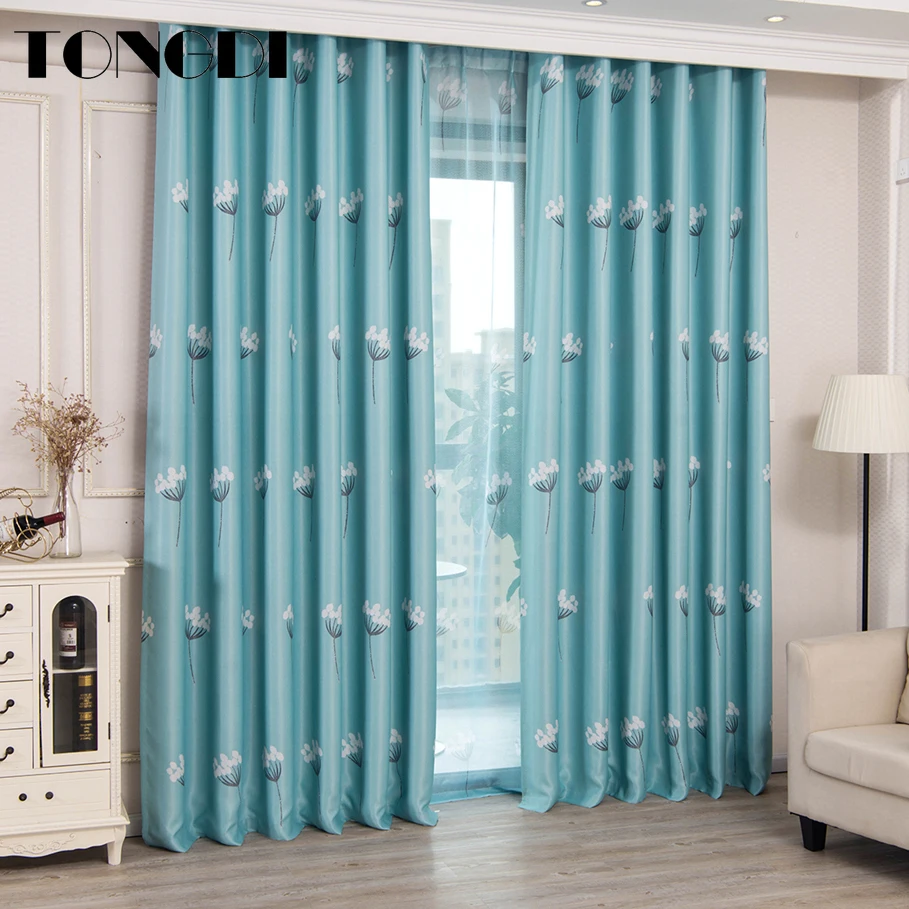 TONGDI Blackout Curtains Elegance Floral Printing High-grade Decoration For Home Hotel Christmas Party Bedroom Living Room | Дом и сад