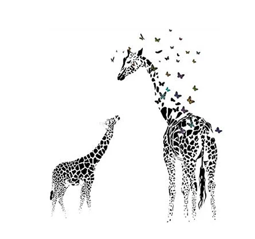 Lanke водонепроницаемые наклейки на стену с жирафом бабочка съемные DIY креативные