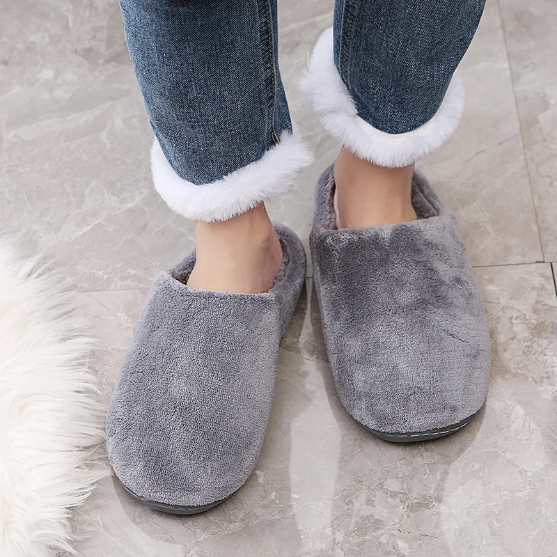 Новинка домашние теплые женские зимние Нескользящие шерстяные тапочки для пар