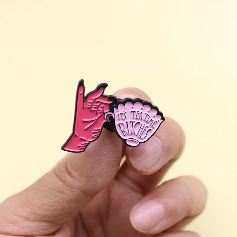 Элегантный женский значок с лацканами эмалированная брошь в форме кофейной