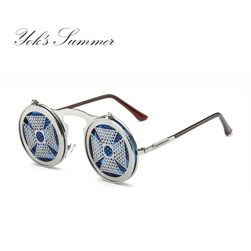 Мужские солнцезащитные очки DIDI Lovers круглые на застежке роскошные Брендовые в