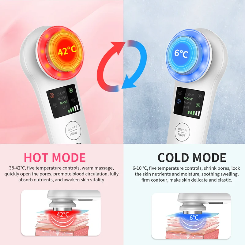 Koop Beauty Facial Massager Voor Gezicht Massager Ultrasone Huidverzorging Gereedschap Cryotherapie Gezicht Afslanken Apparaat Gezicht Spa Beauty Machine