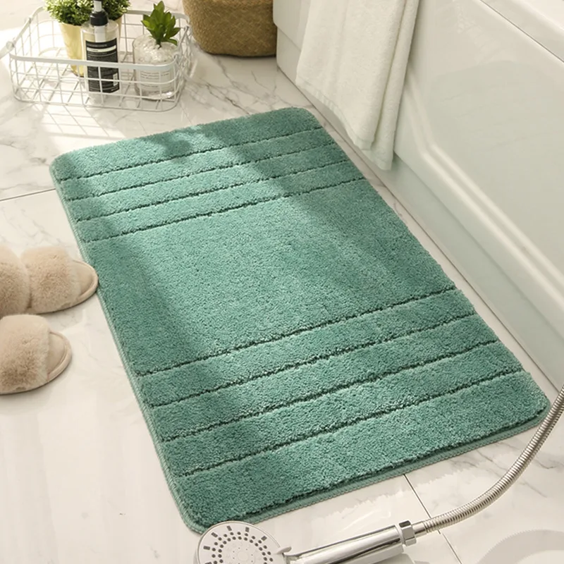 

Pure Color High And Low Hair Thickening Household Floor Mats Porch Bathroom Non-Slip Mats Wear-Resistant Absorbent Floor Mats