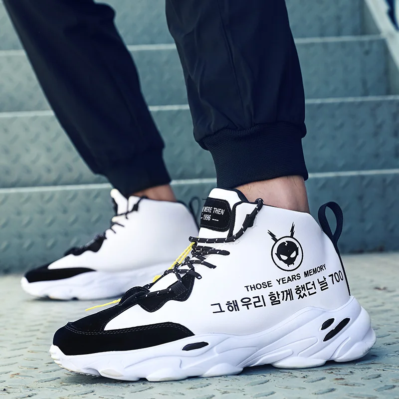 

Men's Casual Shoes High Top Fashion Sneakers Comfortable Male Footwear Zapatos Hombre Adult Young Luxury Brand Plus Size 39-45