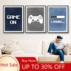 Видео игры настенный художественный холст для живописи детские мальчики Настенный декор игровая вечерние печать плакатов ребенок мальчик подарки игровая комната украшения