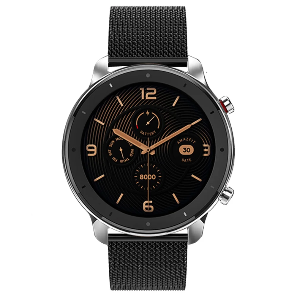 Металлический ремешок для Amazfit GTR 47 мм 42 мм умный ремешок для часов 20 22 мм ремешок для Xiaomi Huami Amazfit BIP GTS Pace Stratos браслет