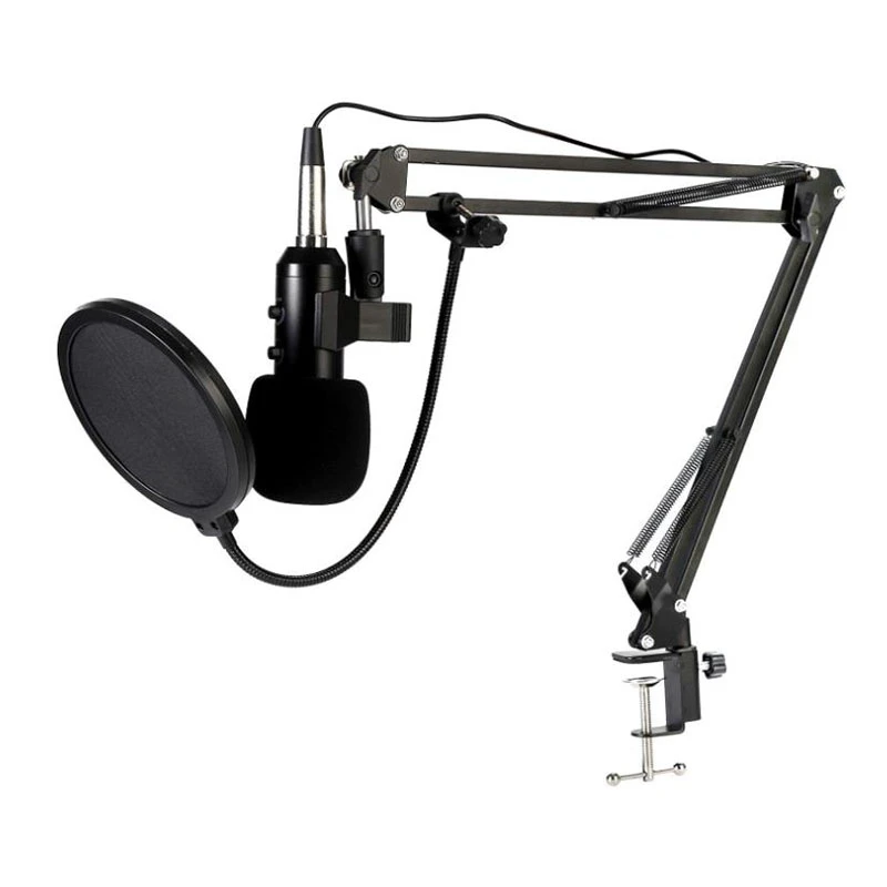 

USB Condenser Microphone Kit with Adjustable Microphone Suspension Scissor Arm,for Studio Recording and Broadcasting