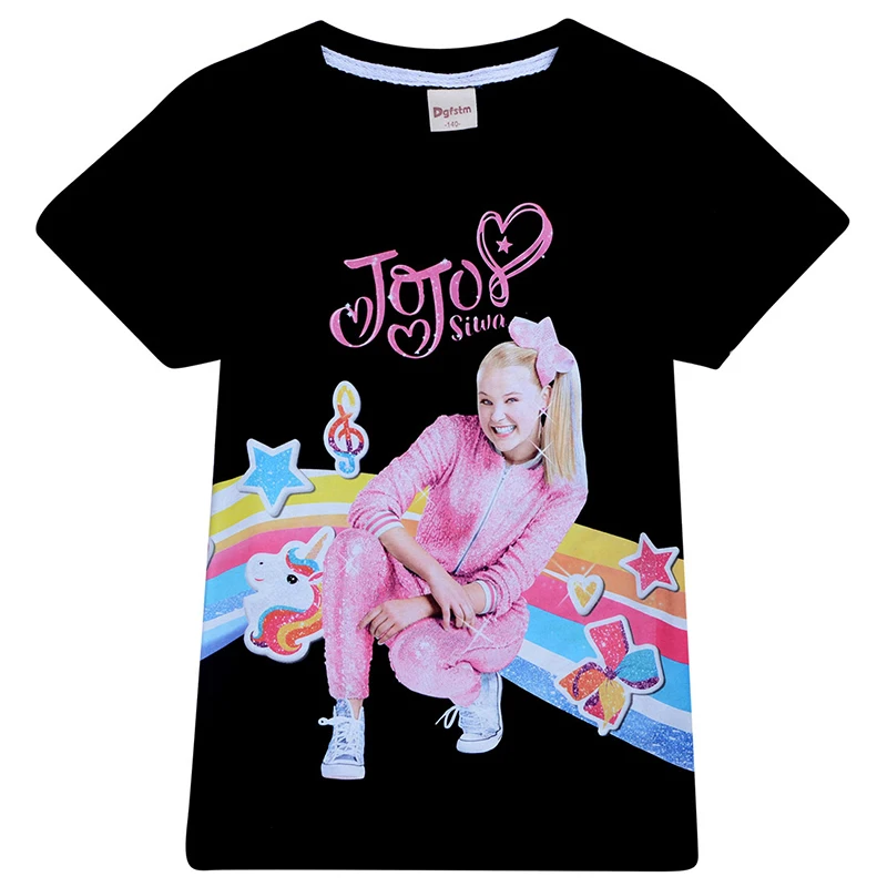 JOJO siwa блестящие для девочек хлопковая детская одежда футболка с коротким рукавом