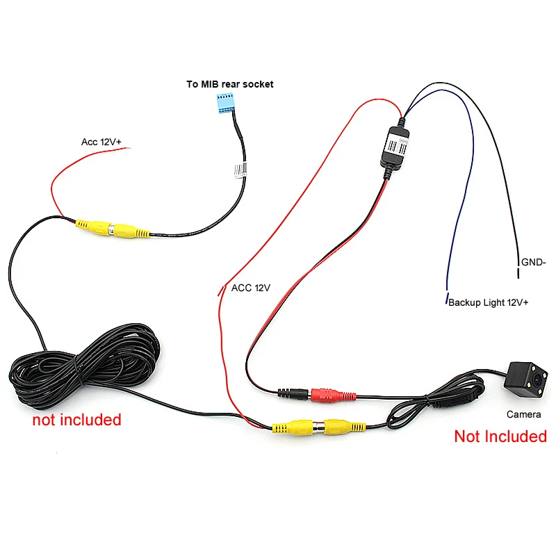 

MIB RCA Rear View Camera Cable Adapter &Relay Delay Replacement for Volkswagen Golf MK5 MK6 Practical Simple Operation