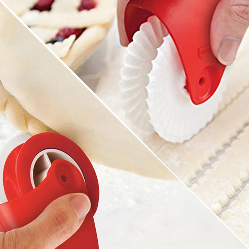 1/2pcs Pastry Wheel Cutter Noodle Maker Lattice Roller Docker Dough Tool Kitchen Helper DIY Cutting Tools | Дом и сад