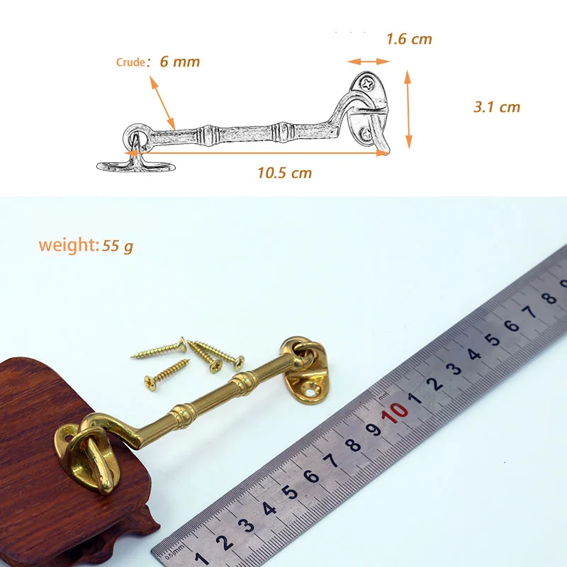 

2 шт., ветрозащитный крючок из чистой меди для окон