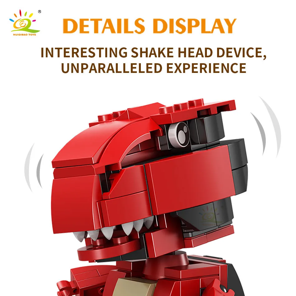 HUIQBAO Юрского периода тряски головой динозавра тираннозавра Рекс Модель