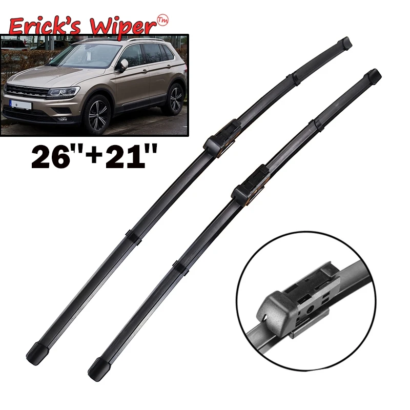 Erick's Wiper LHD Front Wiper Blades For VW Tiguan MK2 2017 2018 2019 2020 Windshield Windscreen Front Window 26