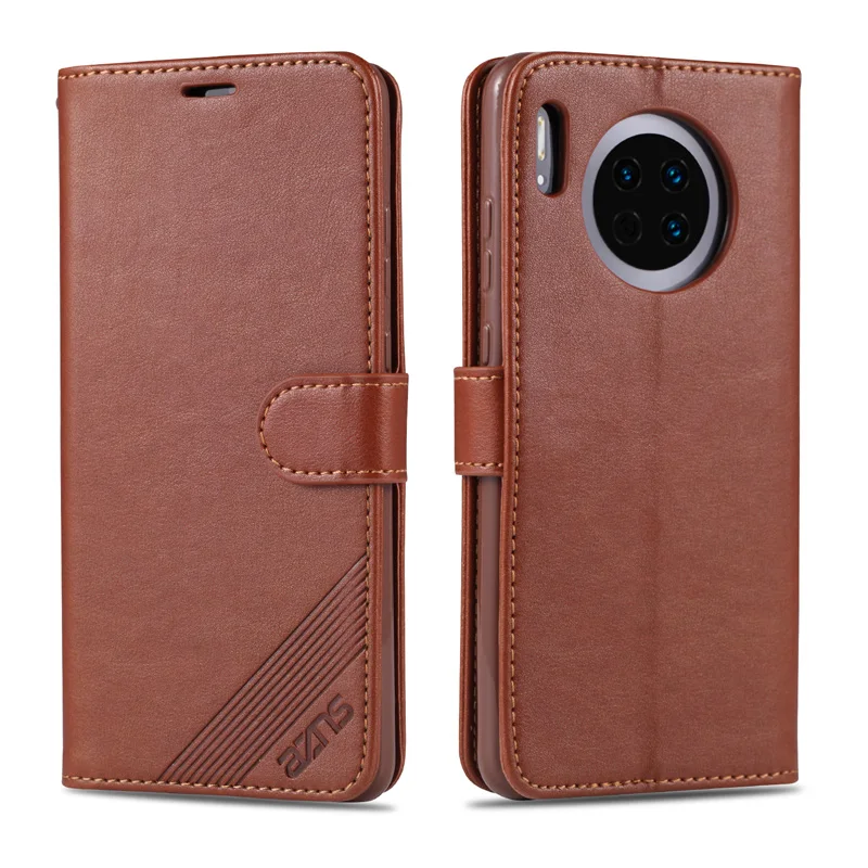 

Solid color Wallet Case For Huawei Mate 30 Pro Cases PU Leather For Huawei Mate 30 Lite 30 20 X 10 Lite Flip Protective Cover