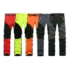 Мужские и женские зимние водонепроницаемые походные брюки, флисовые теплые штаны для кемпинга, скалолазания, рыбалки, лыжного спорта, походов