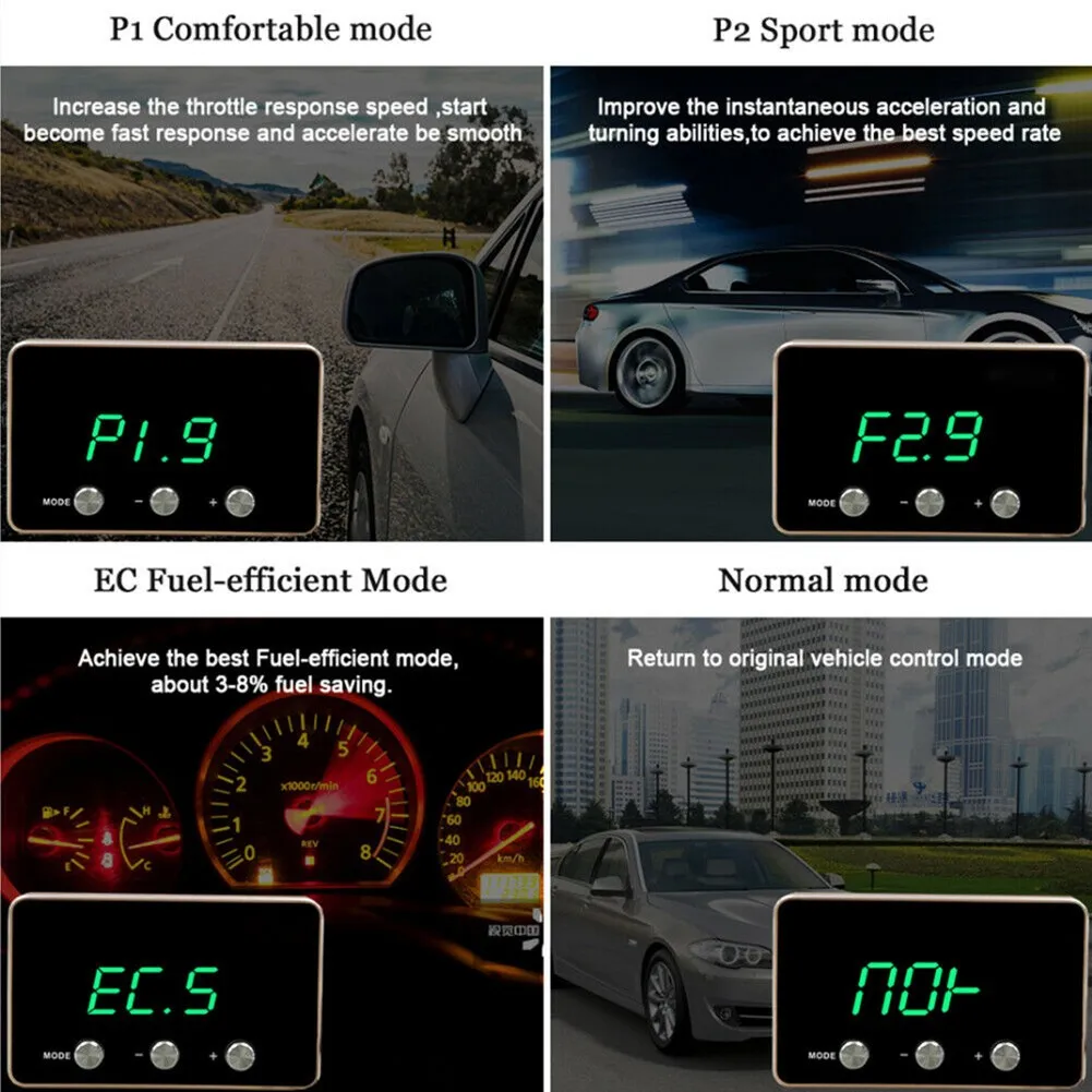 

10g Accelerator Controller 2 Inches Electronic 50mm X 30mm X 6mm 9 Mode Drive
