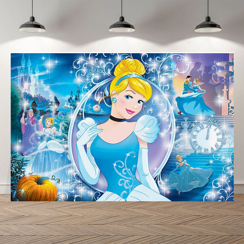 Фон для фотосъемки с изображением льда дворца голубой Юбки принцессы декор стола