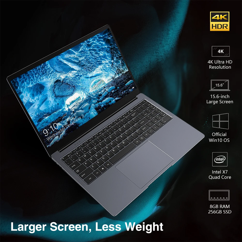CHUWI LapBook Plus 15,6 дюймовый 4K экран ОС Windows 10 Intel четырехъядерный 8 Гб 256 ГБ ультратонкий ноутбук с подсветкой клавиатуры