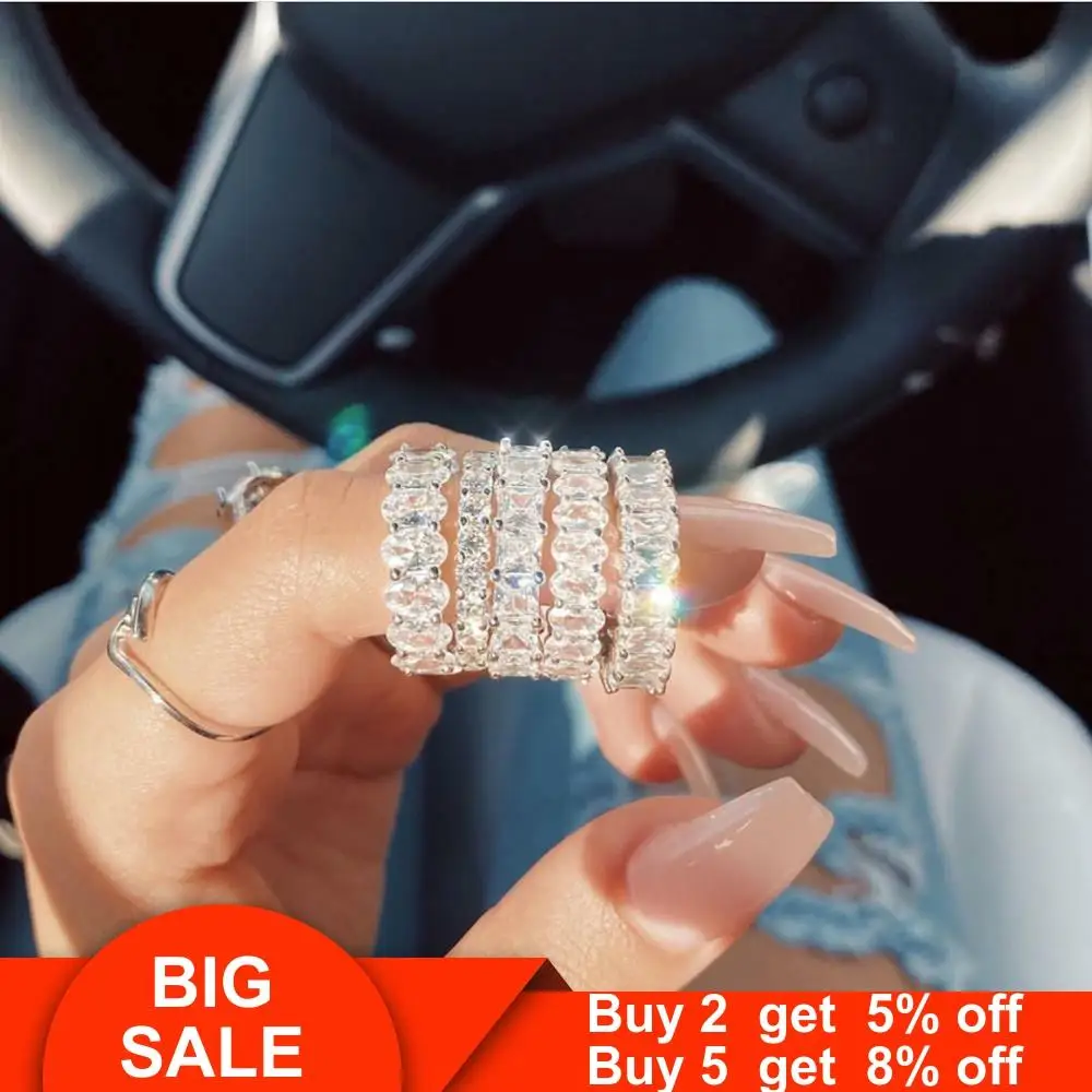 Заявление кольцо вечности кольца для 925 из стерлингового серебра с обручальные