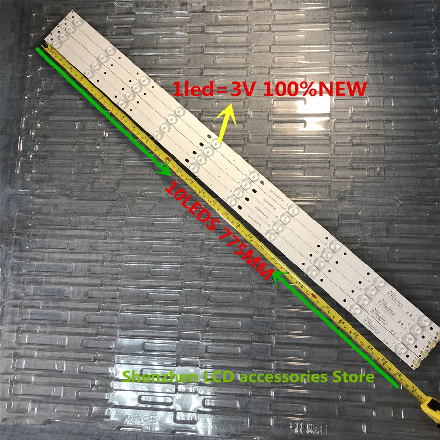 

24Pieces/lot LED Backlight strip 10lamp for 40inch MBL-40035D410RS1-V1 E349376 LED39V2 1LED=3V 100%NEW