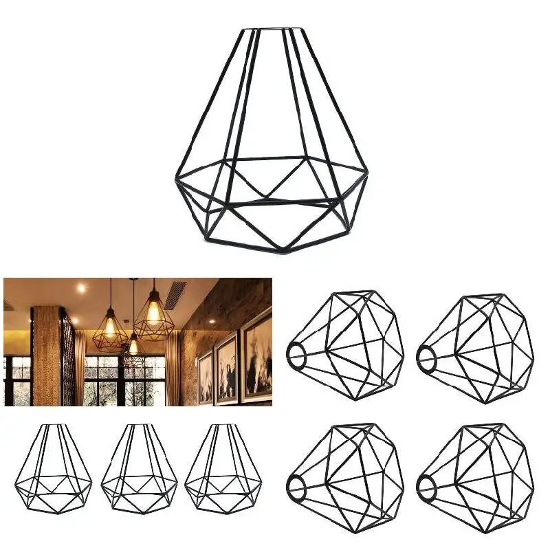 Geometric Pendant Metal Lamp Guard Retro Vintage Ceiling Light Shade Iron Cage GQ | Лампы и освещение