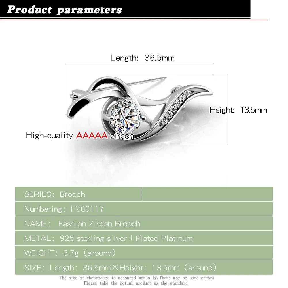 Женская серебряная брошь из серебра 925 пробы аксессуар для одежды | Украшения и