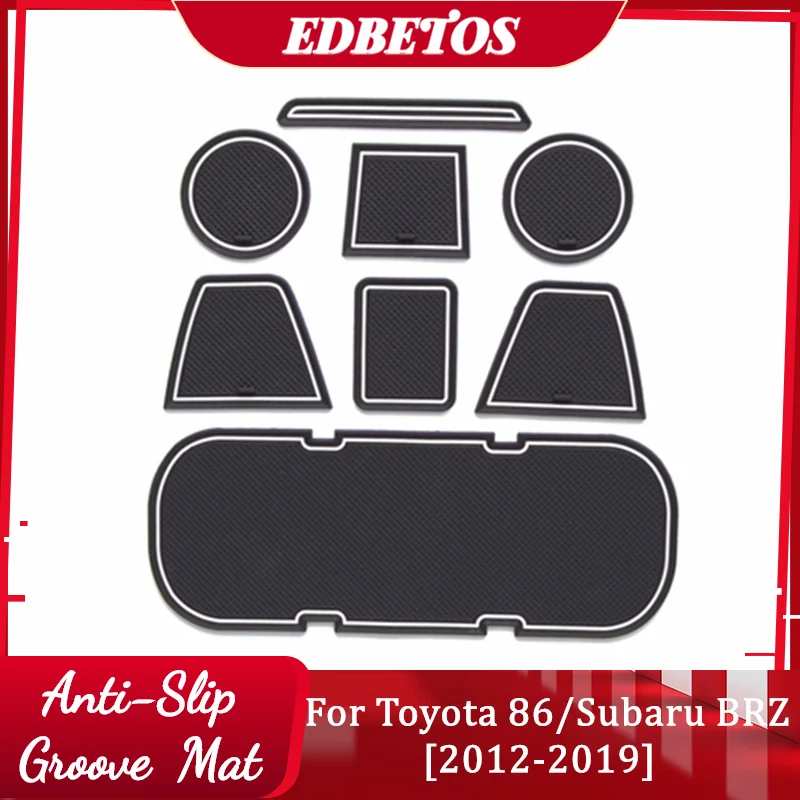 

Door Mats Gate Slot Mat Cup Pads Center Console Liner Accessories For Toyota 86 and Subaru BRZ GT86 FT86 Scion FR-S 2012-2019