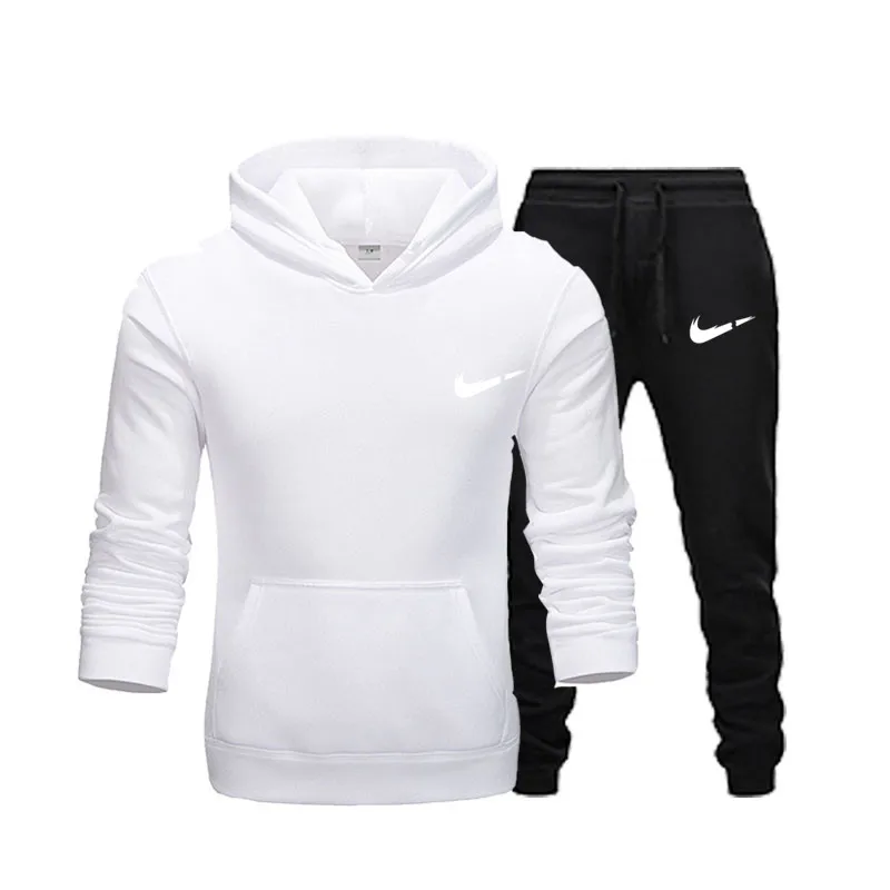 Зимняя уличная мода Мужская и Женская толстовка с капюшоном костюм теплая