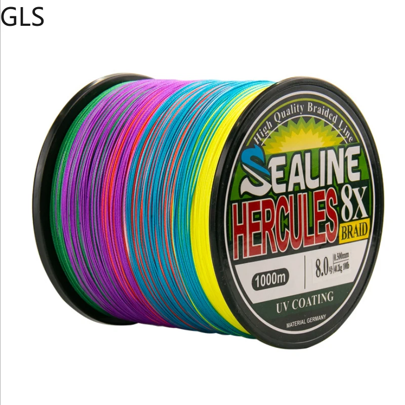 GLS Multicolor 500M Multifilament Fishing Line 4 Strands/8 Strands Freshwater /Saltwater 6.8-50KG smooth Weave Line