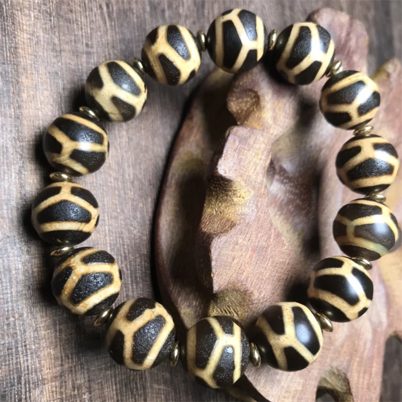 

Natural Hand-carved Dzi Beads Tibetan Agate Bracelet Fashion Jewelry Bangles Accessories Men Women Tibetan Buddhism Lucky Gifts