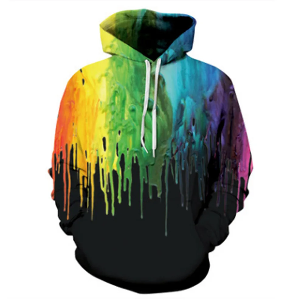 

Paint Hoodie Couple Men Sweatshirt 3D Print Tracksuit Male Long Sleeve Hooded Casual Women Pullovers Hoodies coat