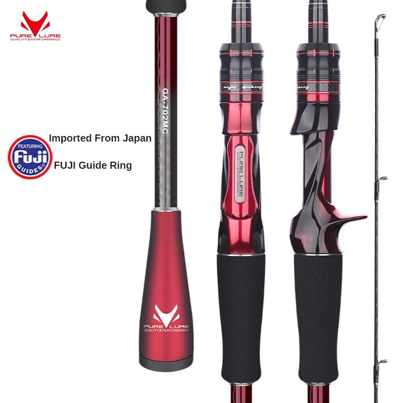 PURELURE Casting Rod Combo High Carbon universal long throwing Fishing Rod in FUJI accessories, plus Reel