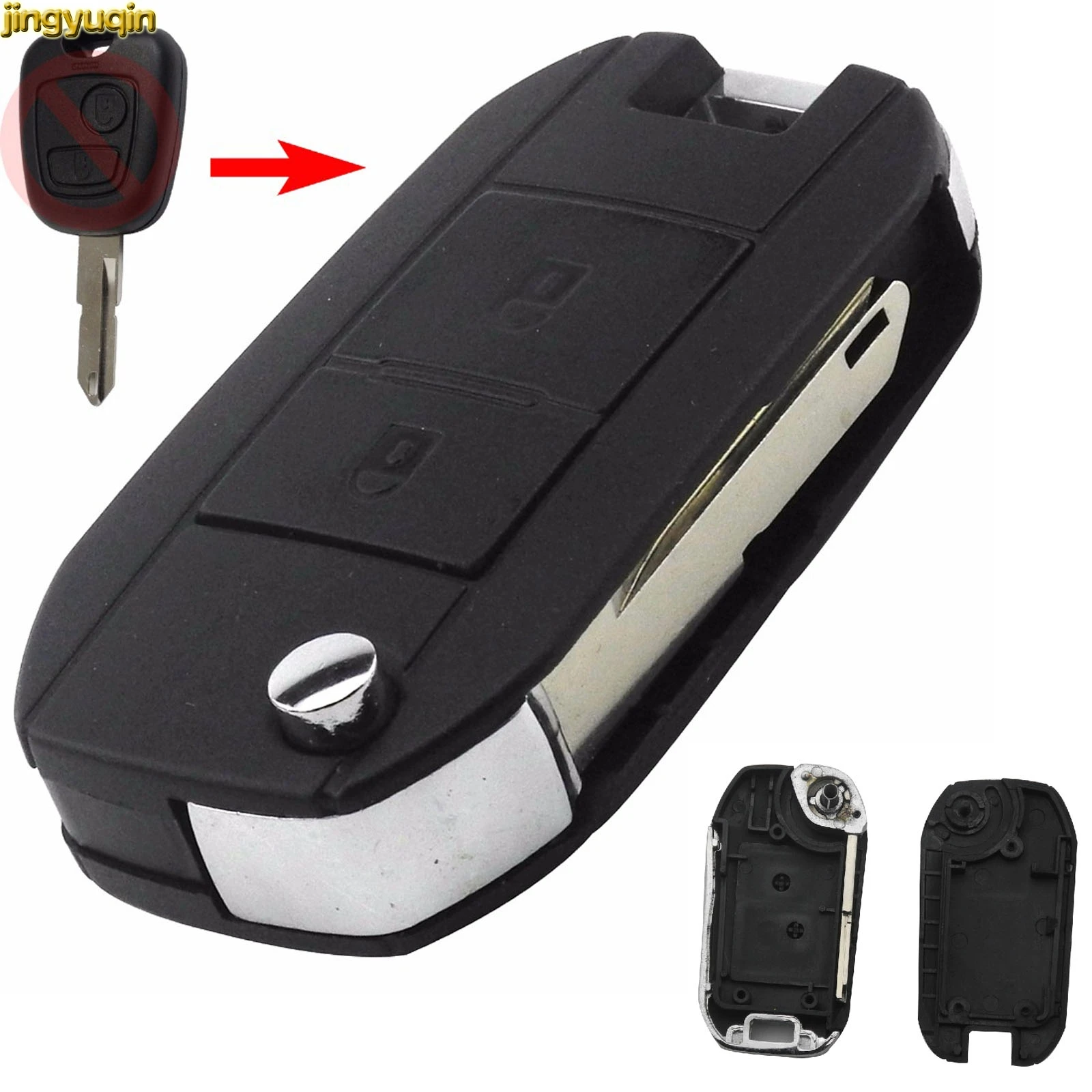 Модифицированный дистанционный ключ-брелок от машины оболочки для Citroen C2 C3 C4 C5 C6