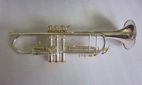 new b flat silvertrumpet music trumpet brass instruments playing super top promotions gift leather boxs