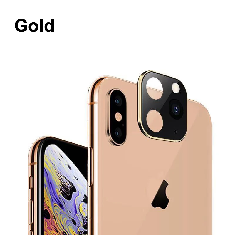 Металлическая рамка для объектива камеры для iPhone X XS MAX секундная Замена iPhone 11 Pro Max Защитная кольцевая крышка Защитное стекло для камеры
